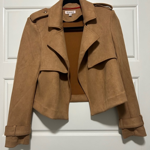 Nanette Lepore Jackets & Blazers - Nanette Lepore Suede Camel Jacket